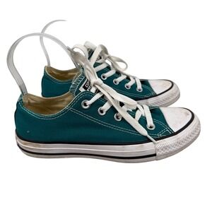 Converse Chuck Taylor All Star Low Top Teal Canvas Sneakers Womens 6 Skater